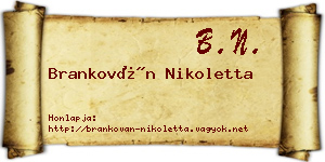 Brankován Nikoletta névjegykártya